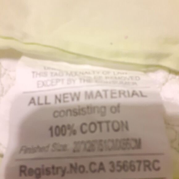 Vintage Matelasse Spring Green Tie Back Pillow Shams X2 - Picture 6 of 8